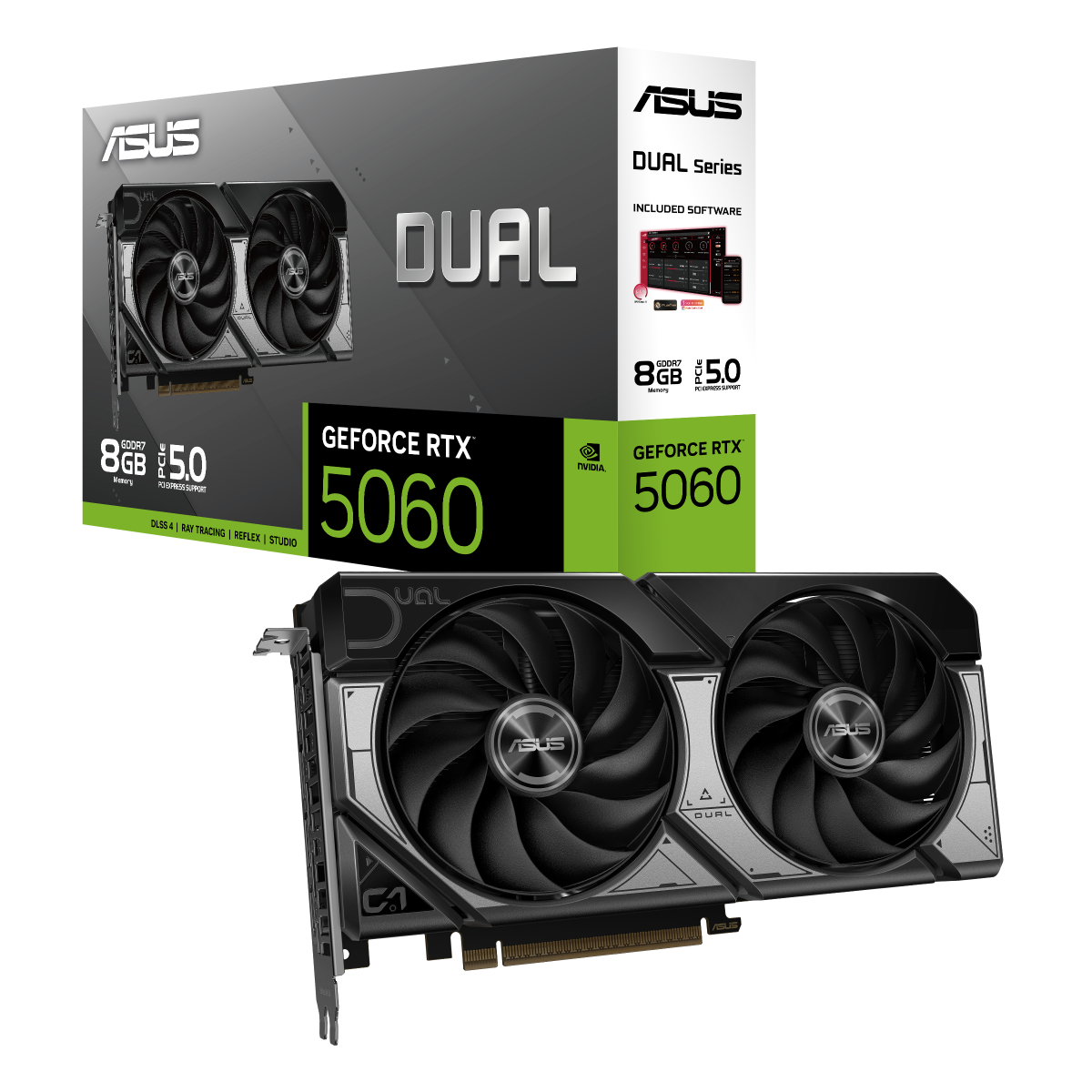 ASUS Dual GeForce RTX 5060 8GB GDDR7 Gaming Grafikkarte 1
