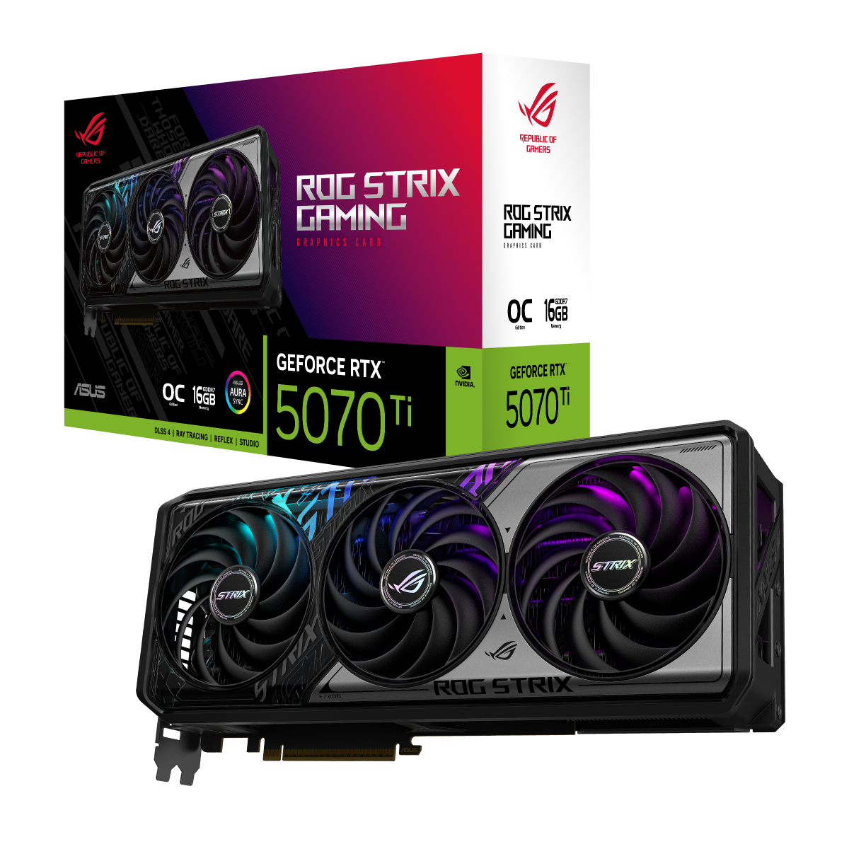 ASUS ROG Strix GeForce RTX 5070 Ti OC Edition 16GB GDDR7 Gaming Grafikkarte 
