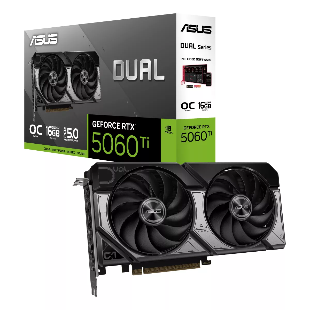 ASUS Dual GeForce RTX 5060 Ti 16GB GDDR7 OC Edition Gaming Grafikkarte