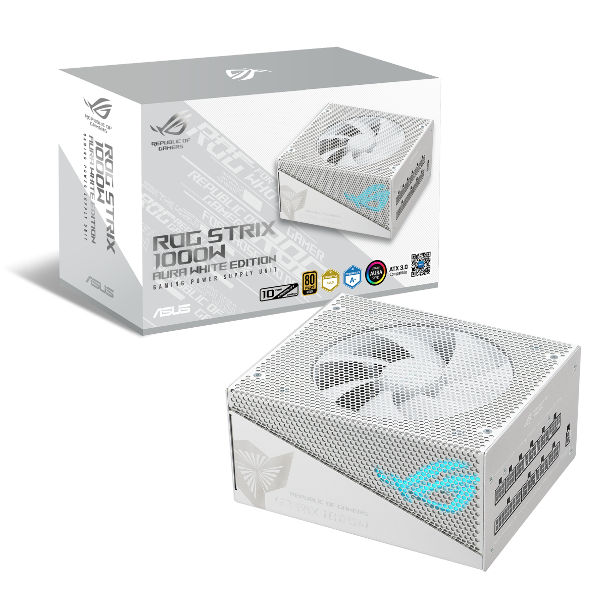 ASUS ROG Strix 1000G Aura White Edition vollmodulares Gaming Netzteil 