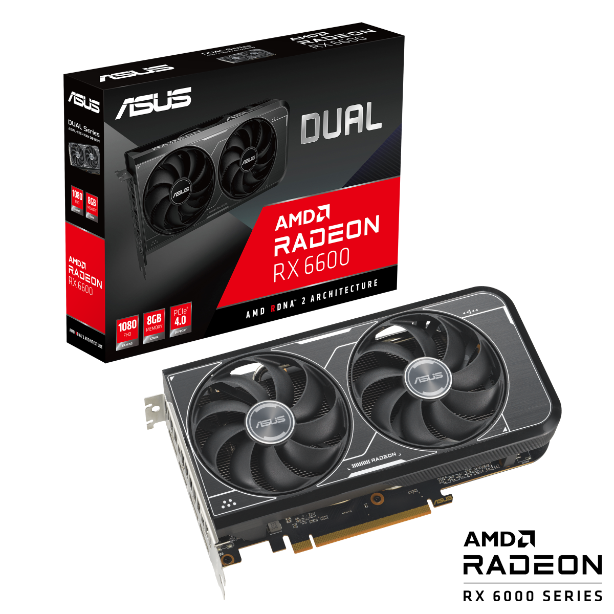 ASUS Dual Radeon RX 6600 V3 8GB GDDR6 Gaming Grafikkarte 1