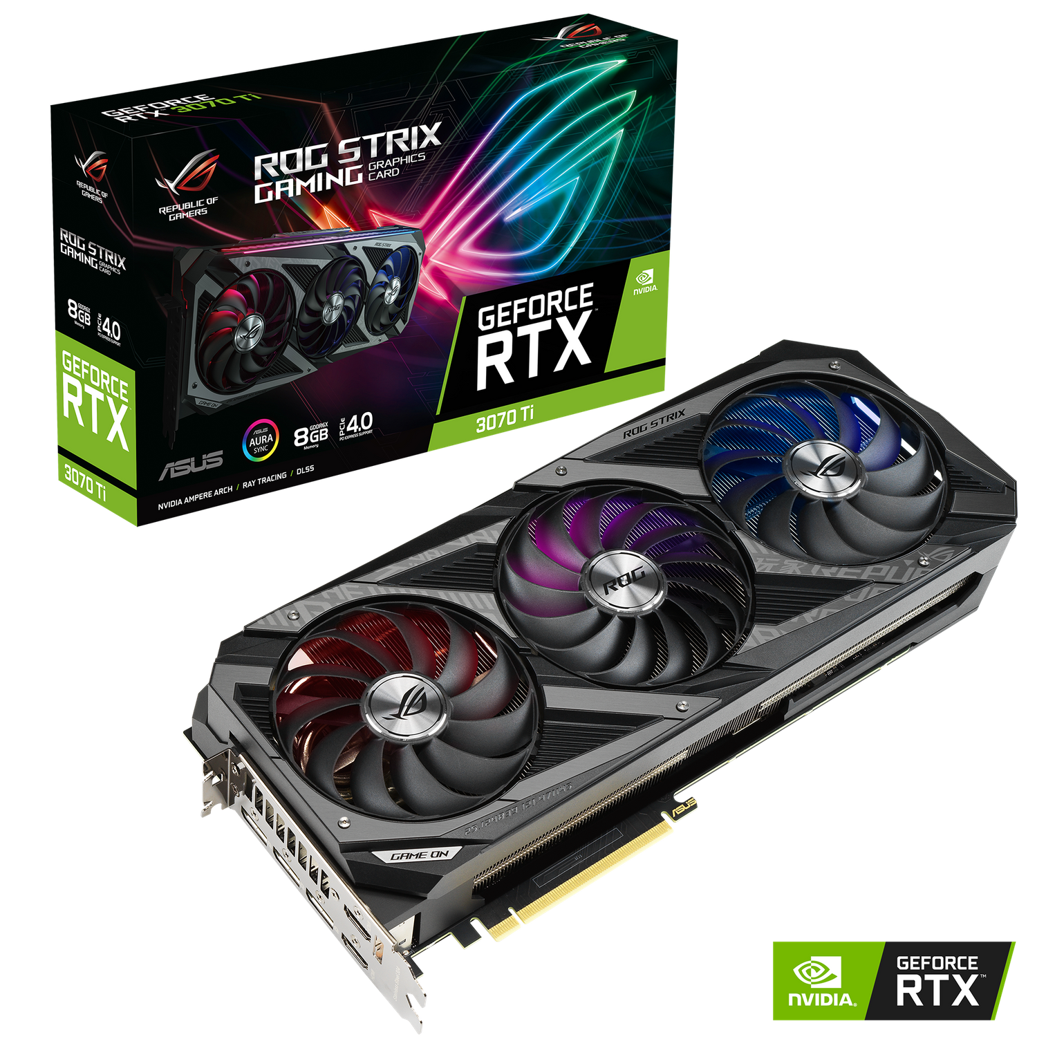 ASUS ROG Strix GeForce RTX 3070 TI 8GB Gaming Grafikkarte thumbnail 1