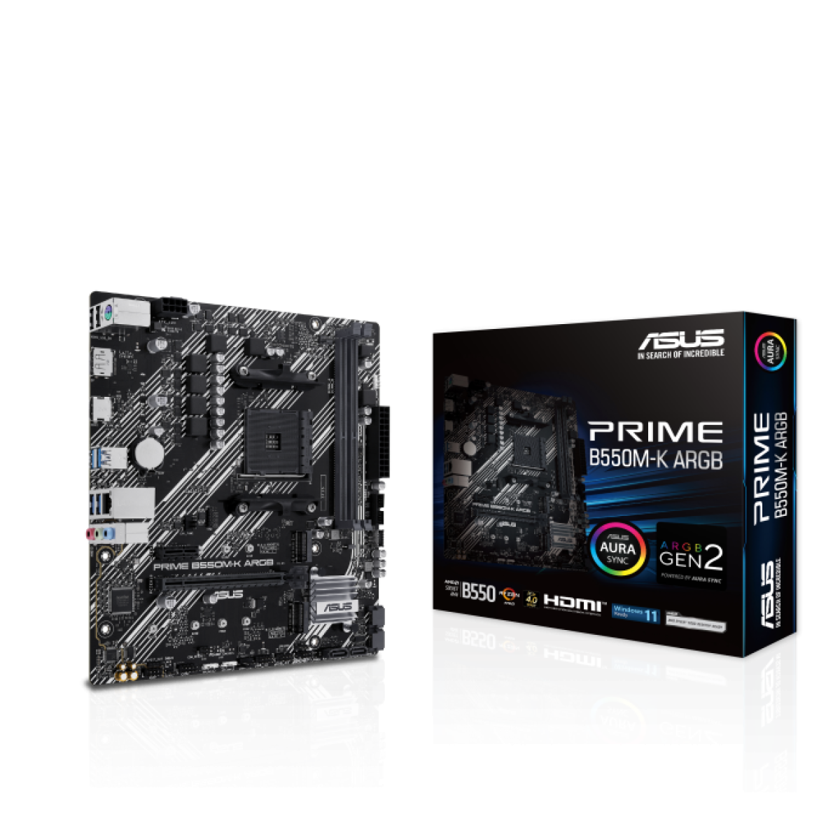 ASUS PRIME B550M-K ARGB Gaming Mainboard Sockel AMD AM4 2