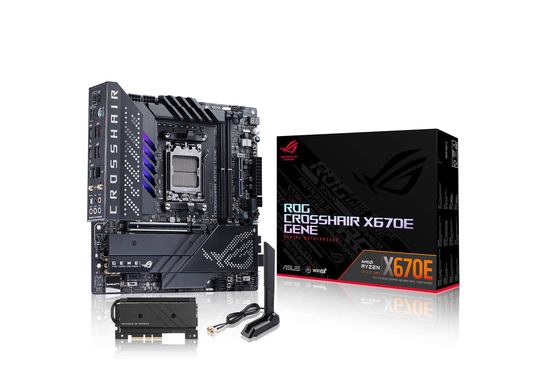 ASUS ROG CROSSHAIR X670E GENE Gaming Motherboard Socket AMD AM5