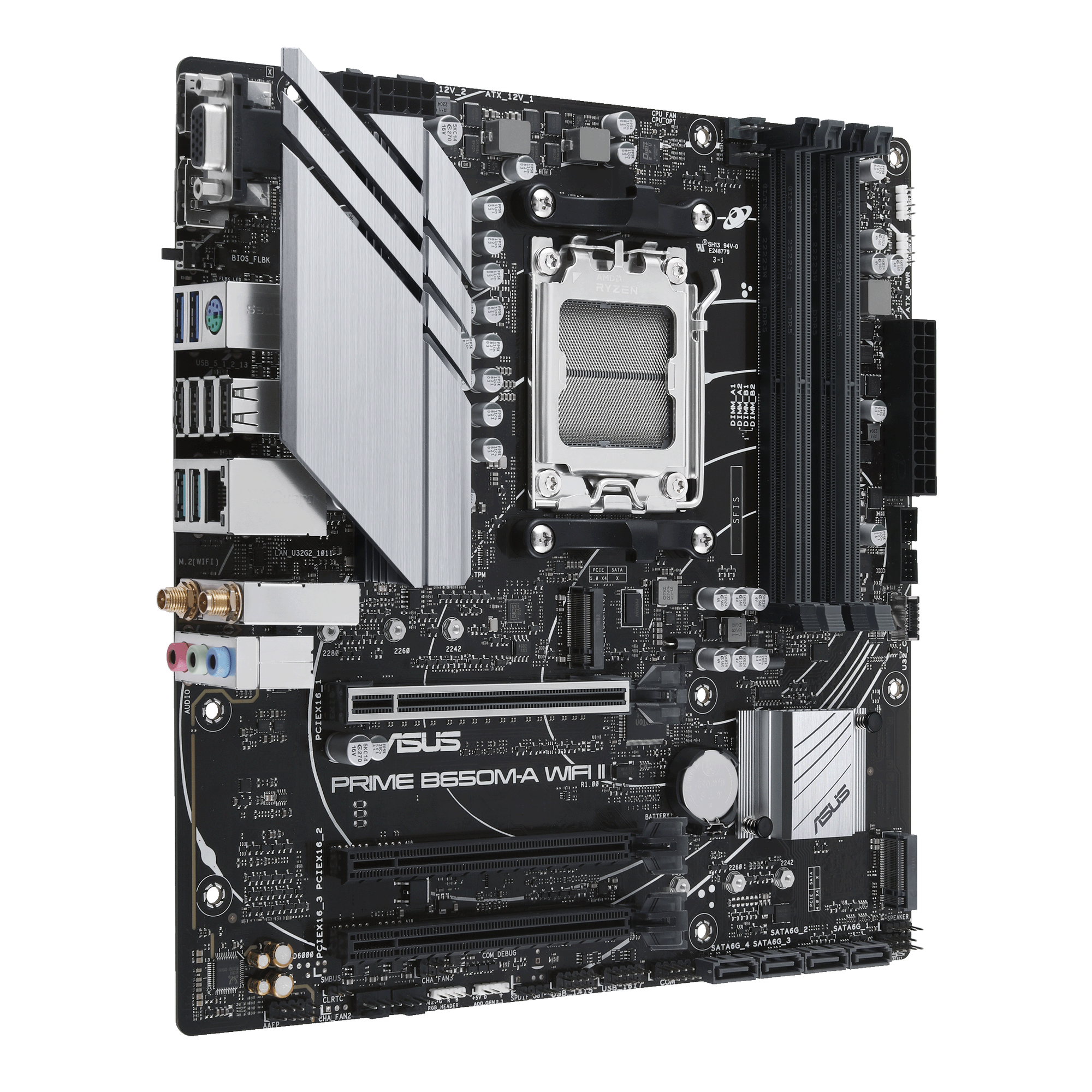 ASUS PRIME B650M-A WIFI II Gaming Mainboard Sockel AMD AM5 2