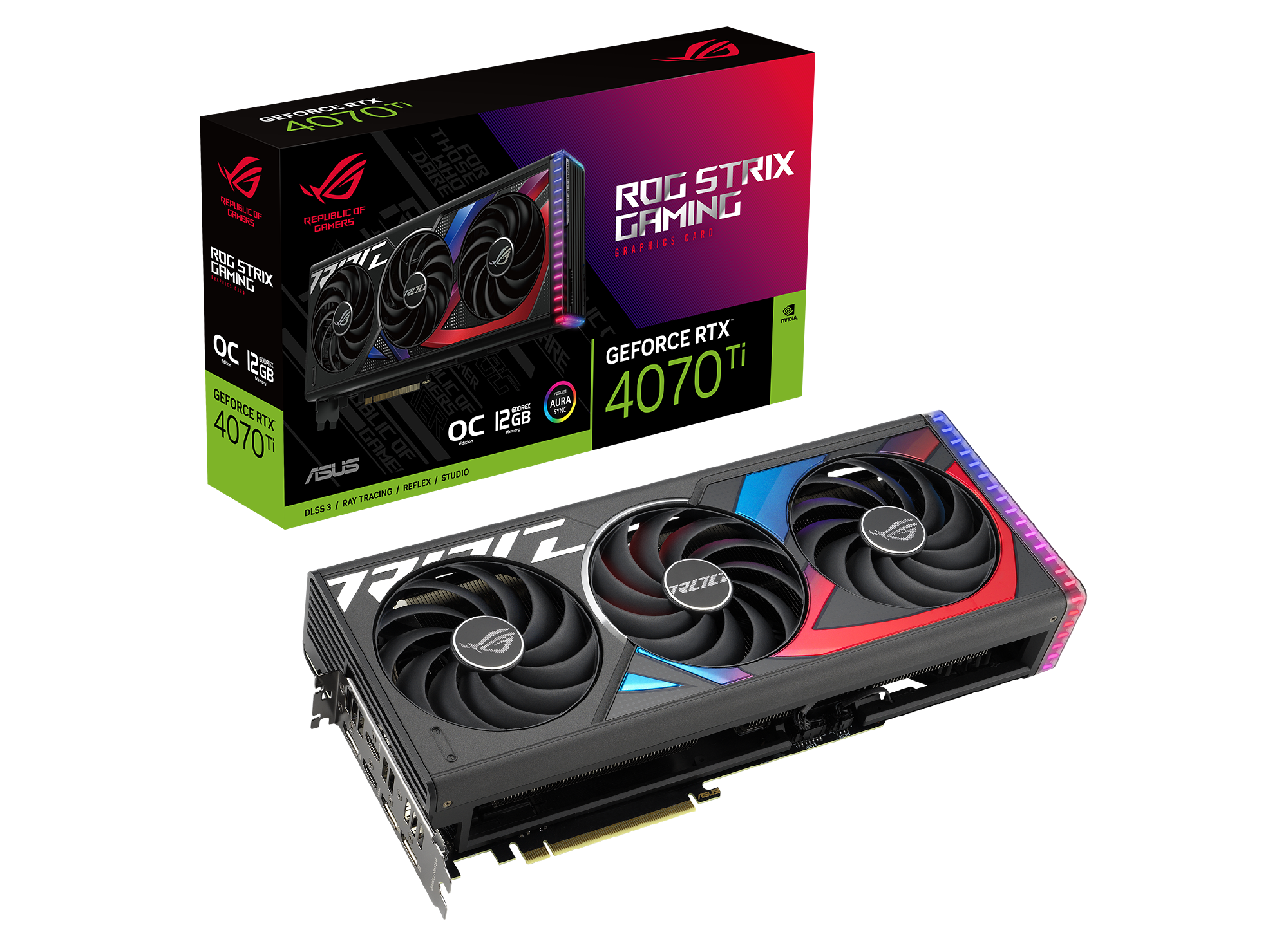 ROG STRIX GeForce RTX™ 4070 Ti 12GB GDDR6X OC Edition Gaming Grafikkarte thumbnail 1