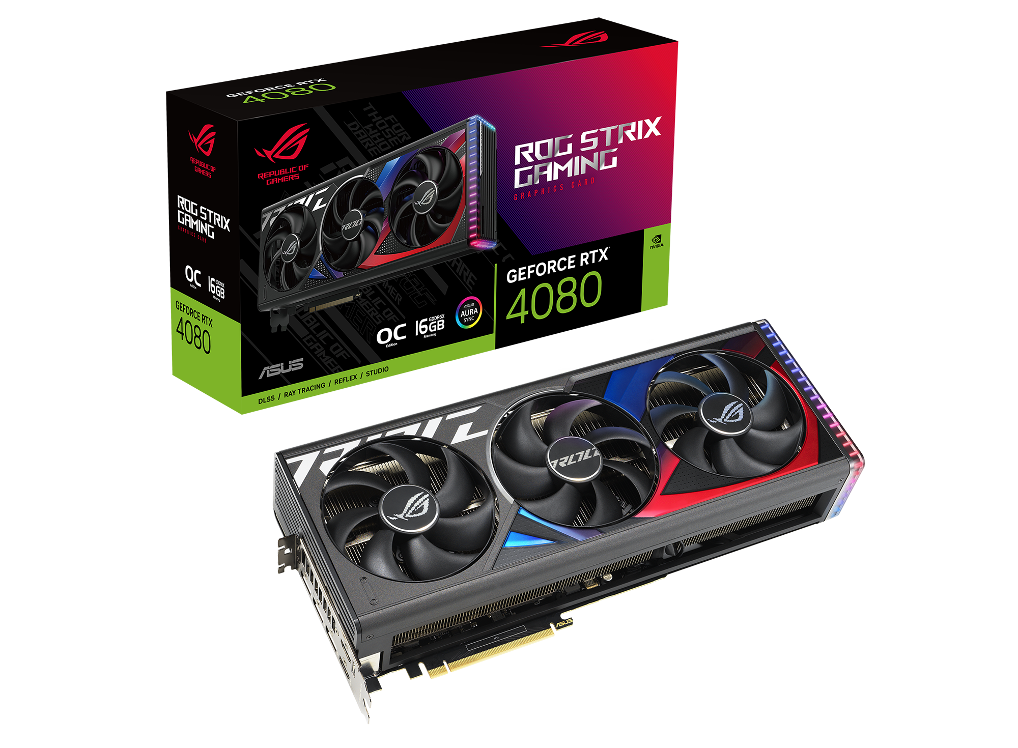 ASUS ROG Strix GeForce RTX 4080 16GB OC Edition GDDR6X Gaming Graphics Card 1