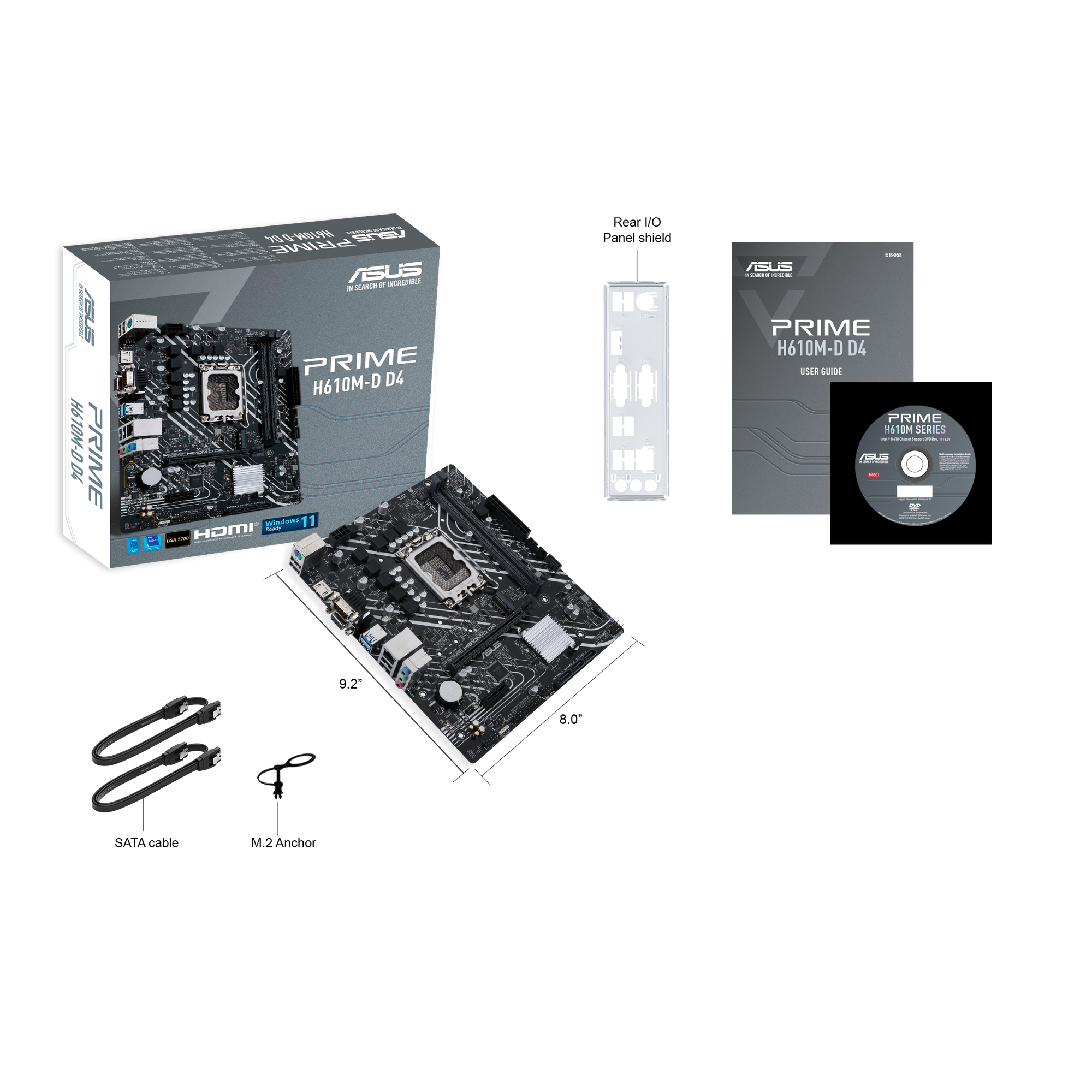 ASUS PRIME H610M-D D4 Gaming Mainboard Sockel Intel LGA 1700 thumbnail 5