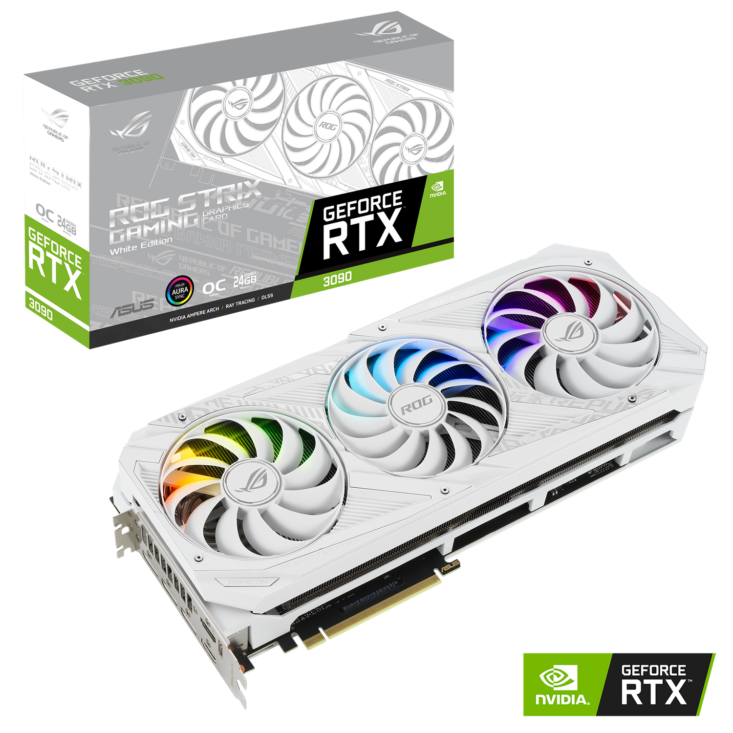 ASUS ROG Strix GeForce RTX 3090 24 GB OC Version White Gaming Grafikkarte
