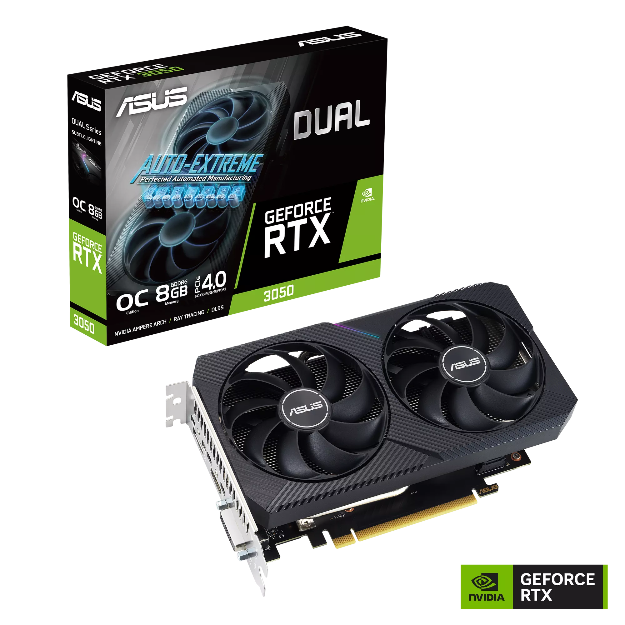 ASUS Dual GeForce RTX 3050 V2 OC Edition 8GB GDDR6 Gaming Grafikkarte