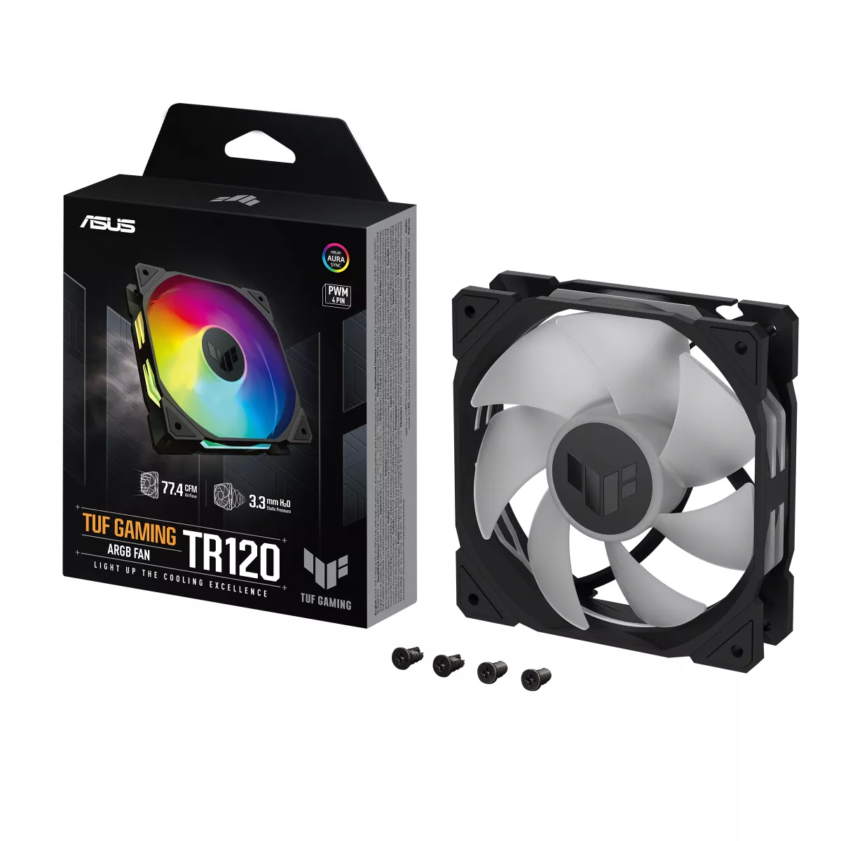 ASUS TUF Gaming TR120 ARGB Standard Blade Black Gehäuselüfter Single Pack