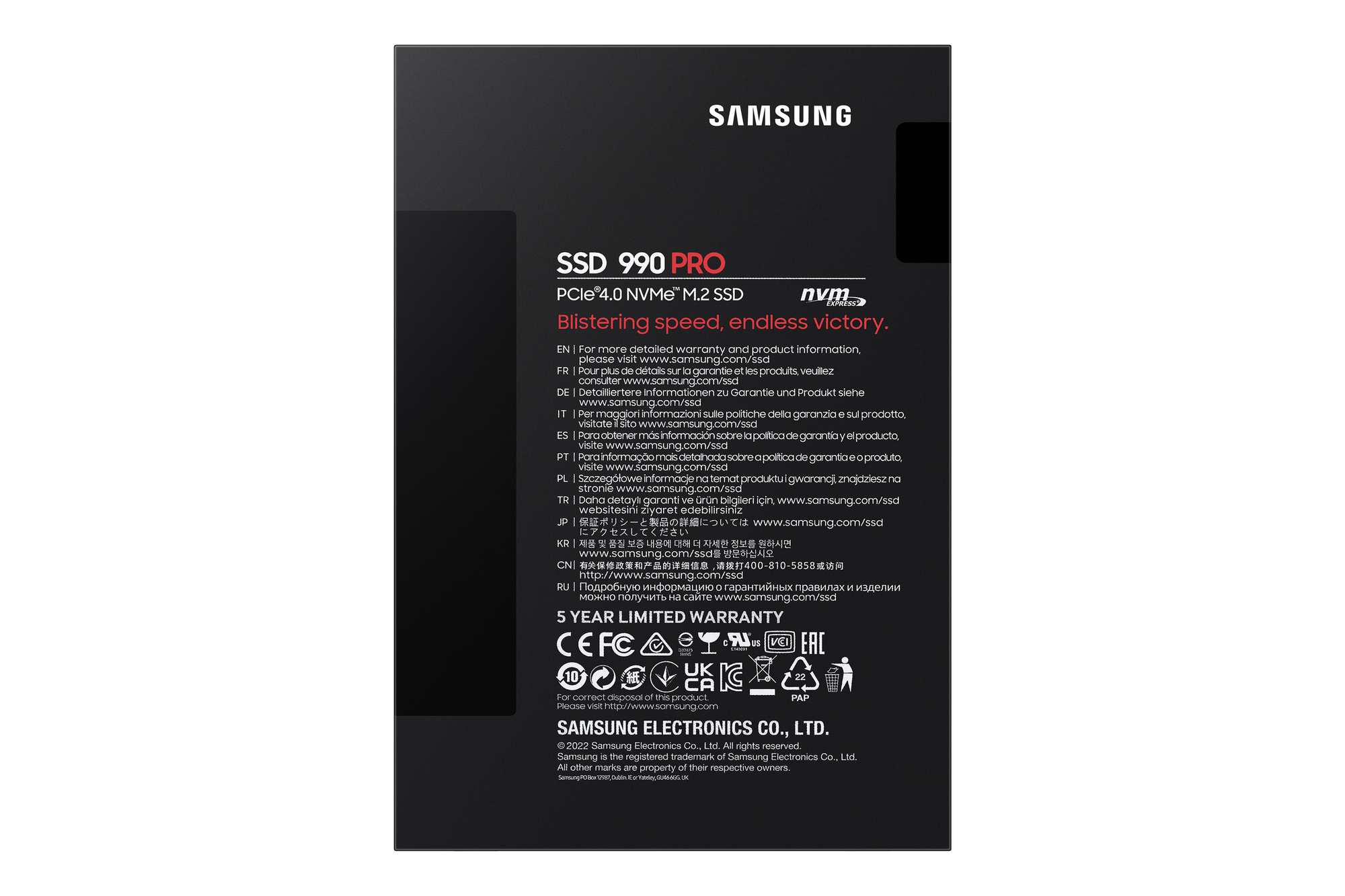 Samsung 990 PRO 4 TB PCIe 4.0 NVMe™ M.2 (2280) Internes Solid State Drive (SSD) (MZ-V9P4T0BW) thumbnail 3